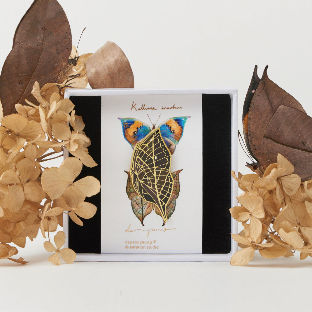 Toter Blatt Schmetterling Brosche kreatives Originalabzeichen