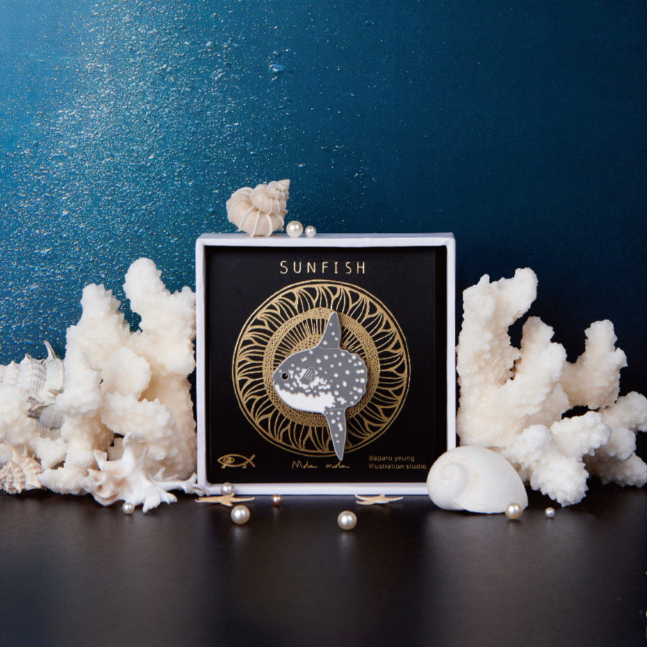 Mondfisch kreativ original Brosche Paar Schmuck Vadge Pin