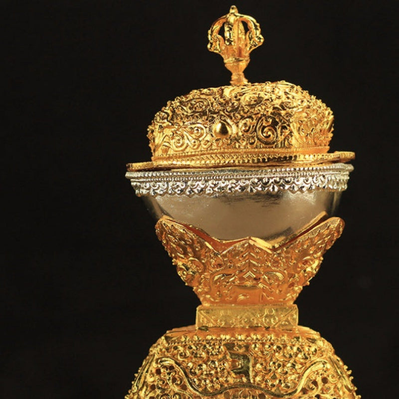 Nepal tibetaner Buddhismus liefert tantrische patriarchalische Instrument Toba Ornamente Initiierung, die Weinbecher groß anbieten