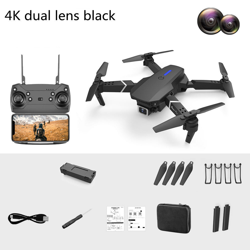 Dual-Lens Folding Drone Fixed-Height Quadcopter Aerial Drone
