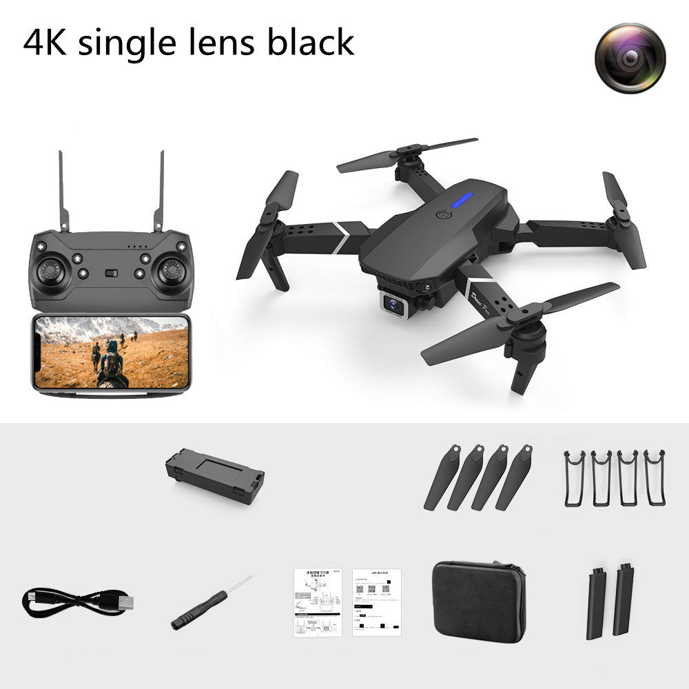 Dual-Lens Folding Drone Fixed-Height Quadcopter Aerial Drone