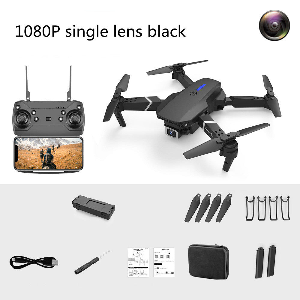 Dual-Lens Folding Drone Fixed-Height Quadcopter Aerial Drone