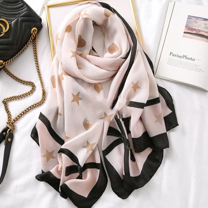 Herren- und Frauen -Baumwollschal gelegentlicher Leopardendrucken Long Gaze Schal