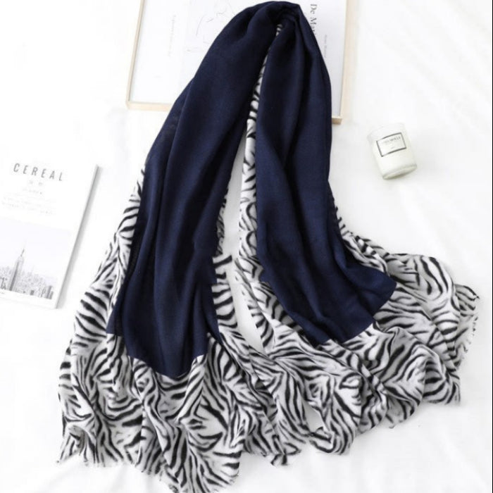 Herren- und Frauen -Baumwollschal gelegentlicher Leopardendrucken Long Gaze Schal