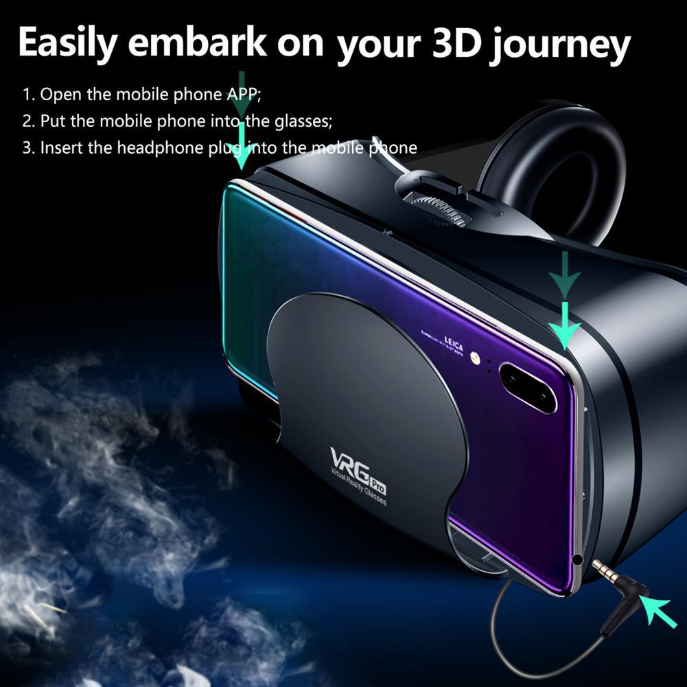VR 3D Glasses Virtual Reality Support 0-800 Myopia for Smart Phone Headset