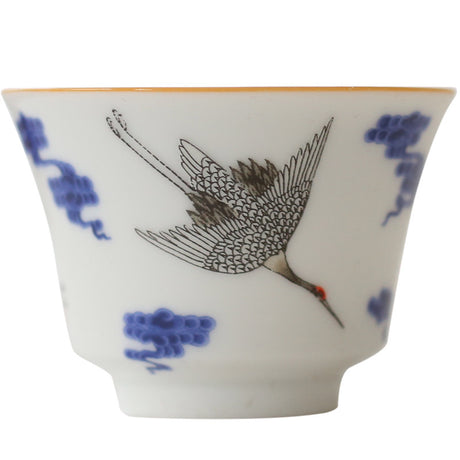 Blau -weiße Porzellantinte und blaue Wolken gerade nach oben Kung Fu Tee Tasse