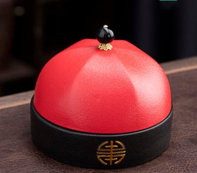 Offizieller Hut Aschenbecher Kreatives Home Office Persönlichkeit Trend Wohnzimmer Chinesische Anti-Fliege-Asche-staubsichere Keramik