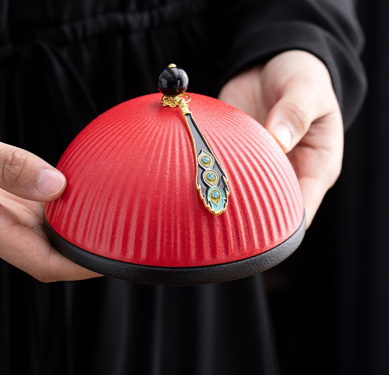 Offizieller Hut Aschenbecher Kreatives Home Office Persönlichkeit Trend Wohnzimmer Chinesische Anti-Fliege-Asche-staubsichere Keramik