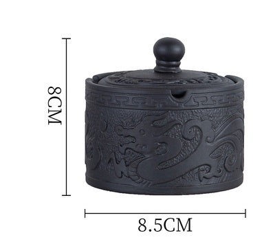 Lila Sand mit Cover Haushalt Aschenbecher Chinesischer Stil Kleiner Keramik Mode Aschenbecher Kreative Persönlichkeit Wohnzimmer Hotel Aschtray
