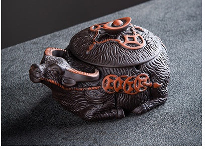 Lila Sand mit Cover Haushalt Aschenbecher Chinesischer Stil Kleiner Keramik Mode Aschenbecher Kreative Persönlichkeit Wohnzimmer Hotel Aschtray