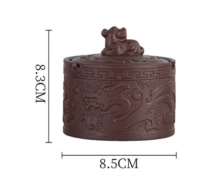 Lila Sand mit Cover Haushalt Aschenbecher Chinesischer Stil Kleiner Keramik Mode Aschenbecher Kreative Persönlichkeit Wohnzimmer Hotel Aschtray