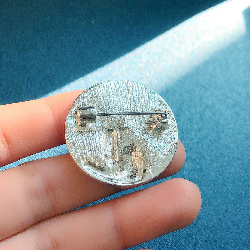 Mode Vintage Florence Perle Emaille Brosche