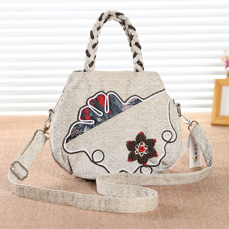 Ethnic Style Handbag Shoulder Bag Literature and Art Shoulder Bag Messenger Bag