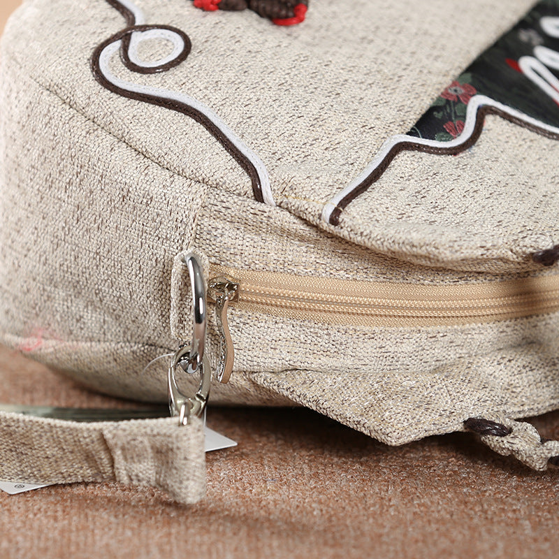 Ethnic Style Handbag Shoulder Bag Literature and Art Shoulder Bag Messenger Bag