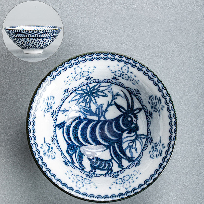 Pu Er Teacup Blue And White Porcelain Teacup