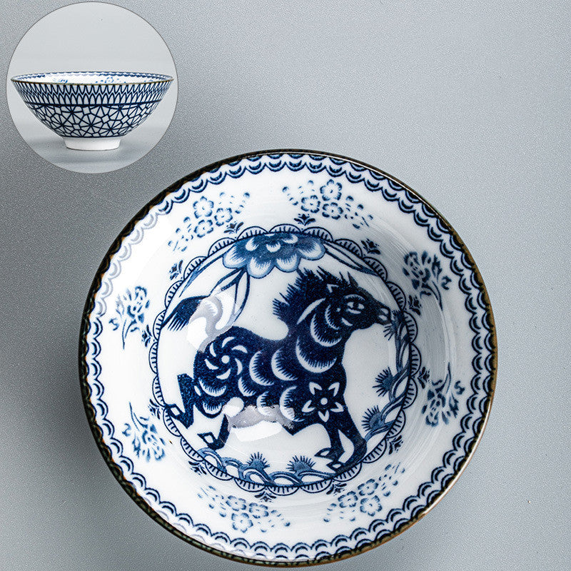 Pu Er Teacup Blue And White Porcelain Teacup