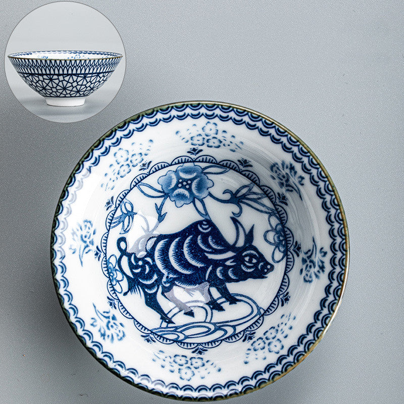 Pu Er Teacup Blue And White Porcelain Teacup