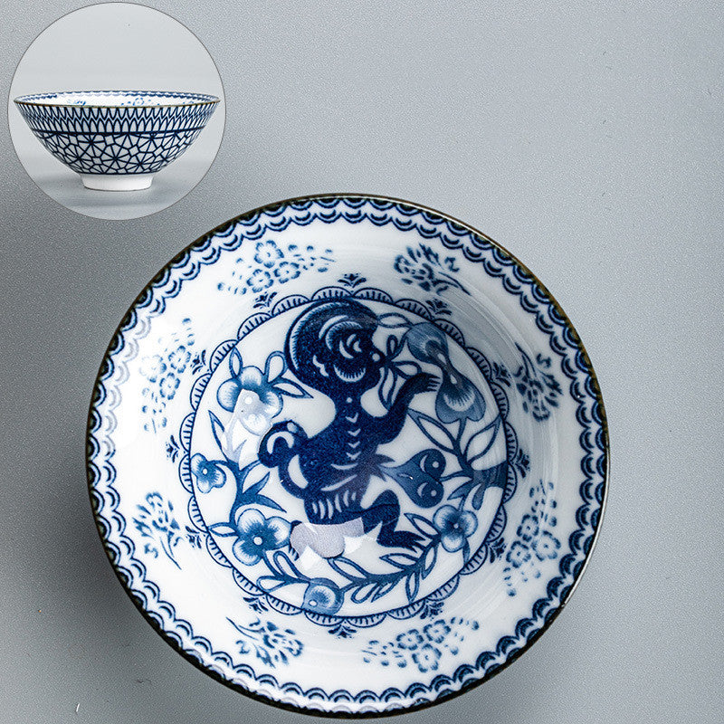 Pu Er Teacup Blue And White Porcelain Teacup