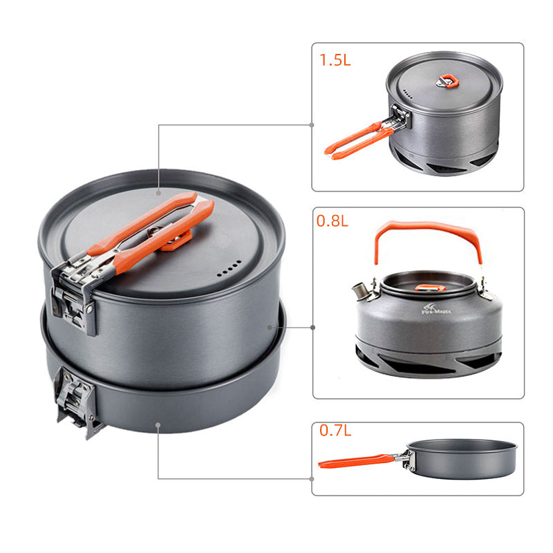 Outdoor Portable Camping Cookware Picnic Heat Set