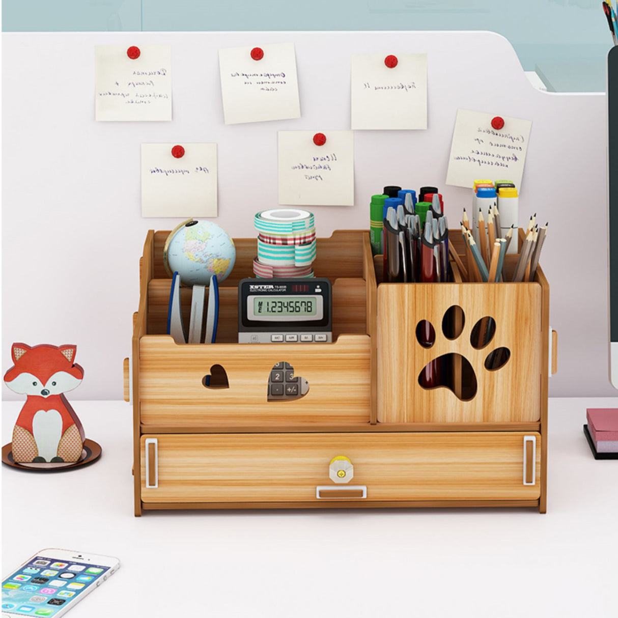 Einfache Aufbewahrungsbox für Schreibtischstifte