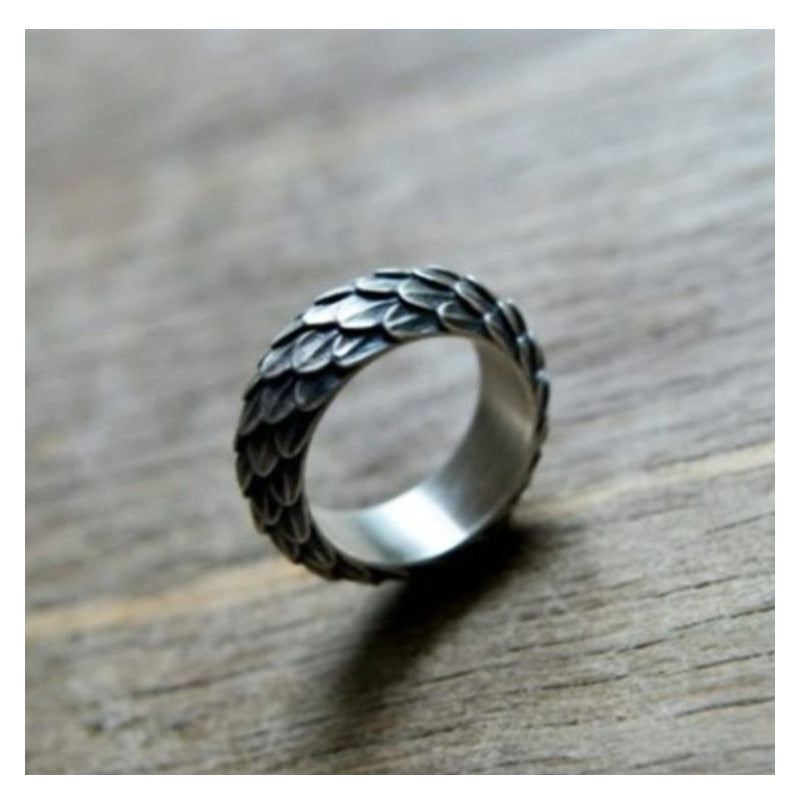 Retro dominering Dragon Scale Ring Punk Tide Ring