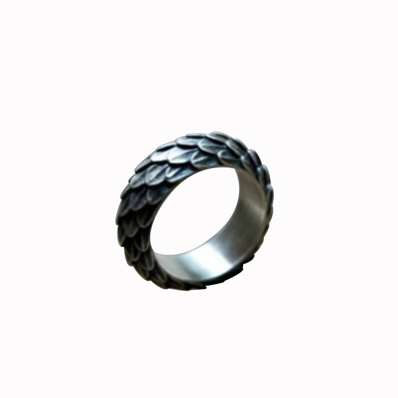 Retro dominering Dragon Scale Ring Punk Tide Ring