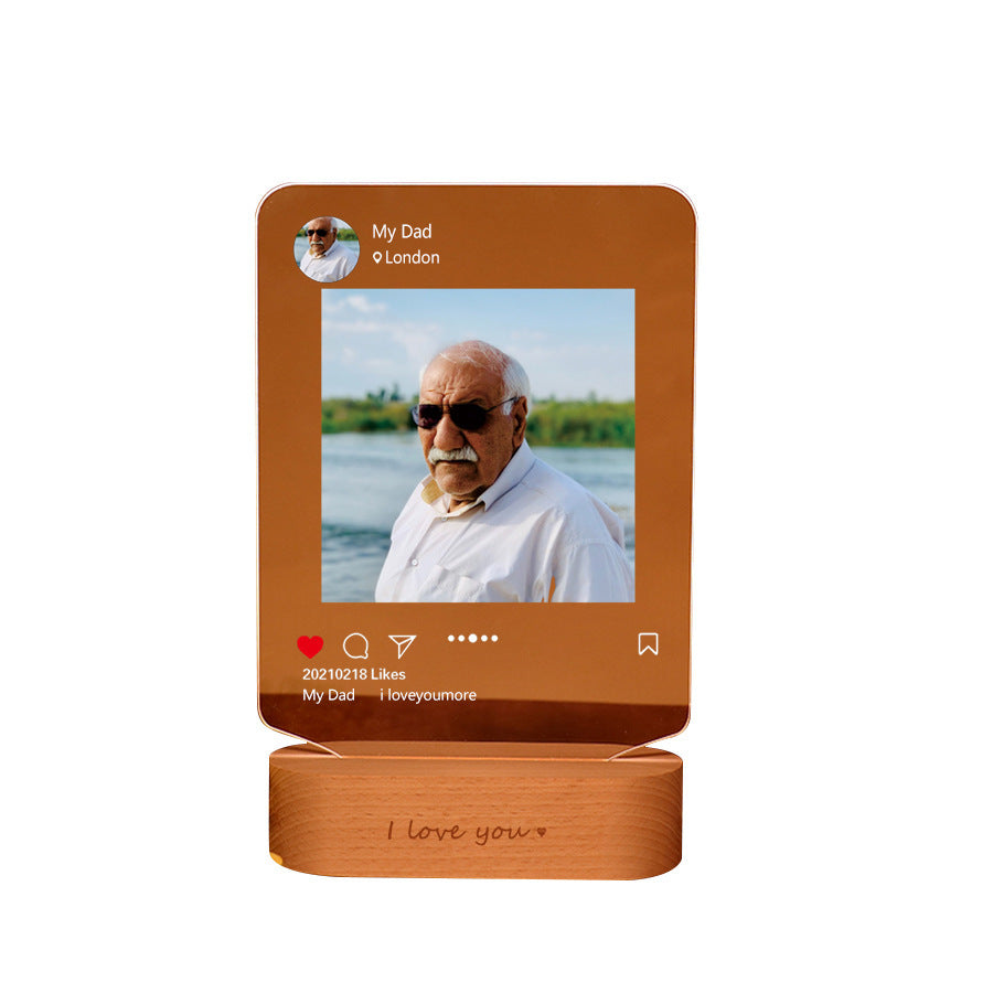 Personalisiertes benutzerdefiniertes Foto 3D-Licht Text benutzerdefinierte Malerei Nachtlicht