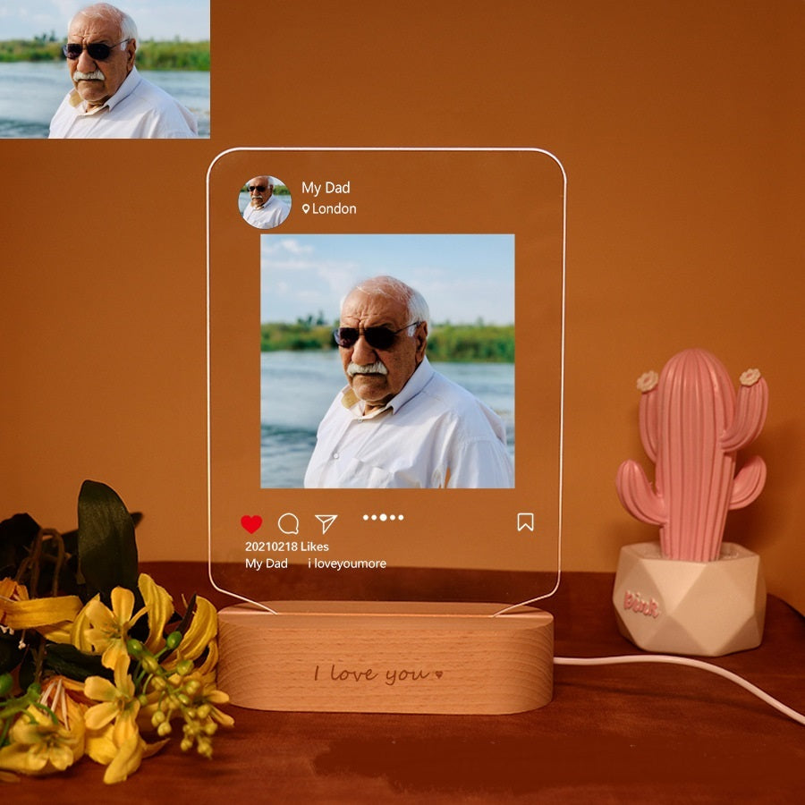 Personalisiertes benutzerdefiniertes Foto 3D-Licht Text benutzerdefinierte Malerei Nachtlicht