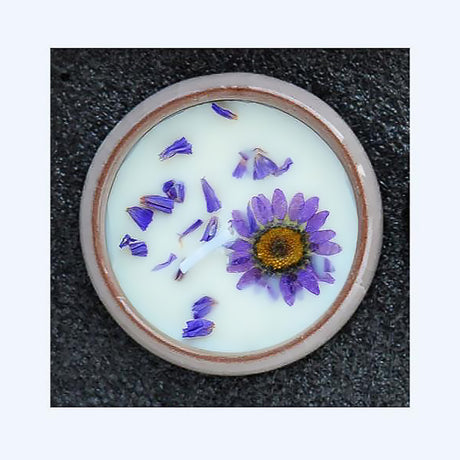Dried Flower Scented Candle Mini Ceramic Soy Wax Cup-5