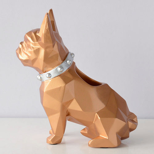Geometric Puppy Pencil Holder Office Pen Barrel
