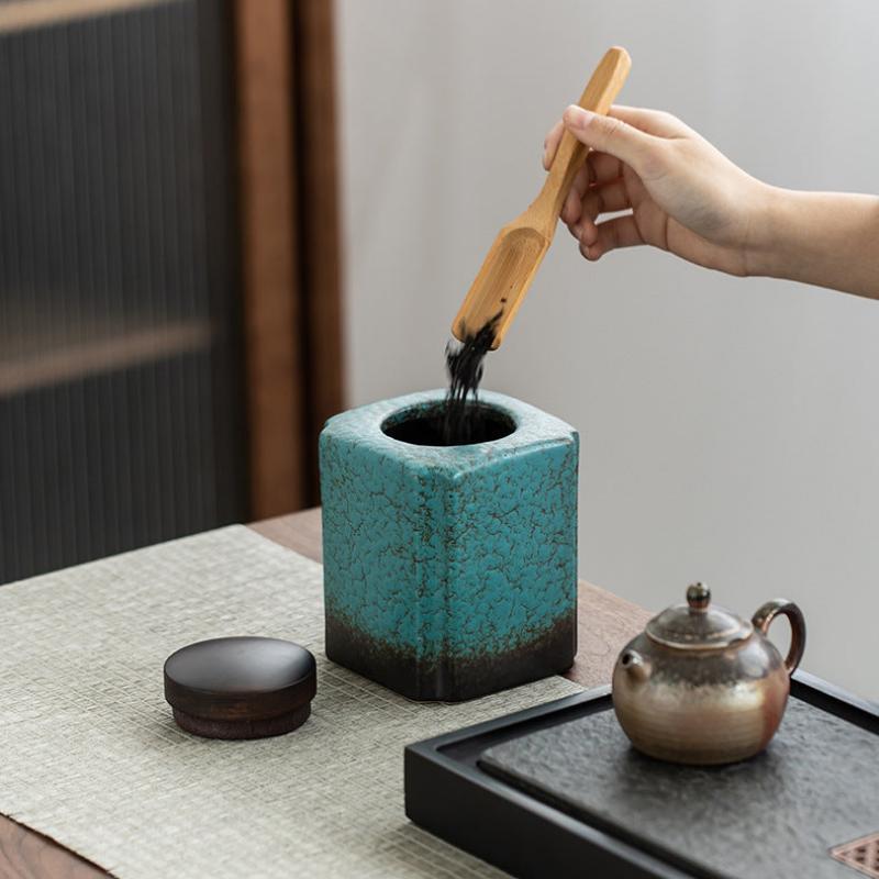 Haushaltstee Caddy Kiln Transmutation Keramik Tee Dosen