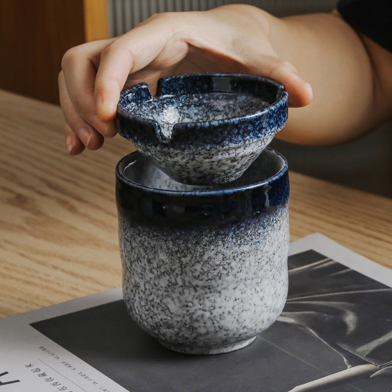 Retro chinesische windprofessionelle Kiln -Aschenbecher Chinese