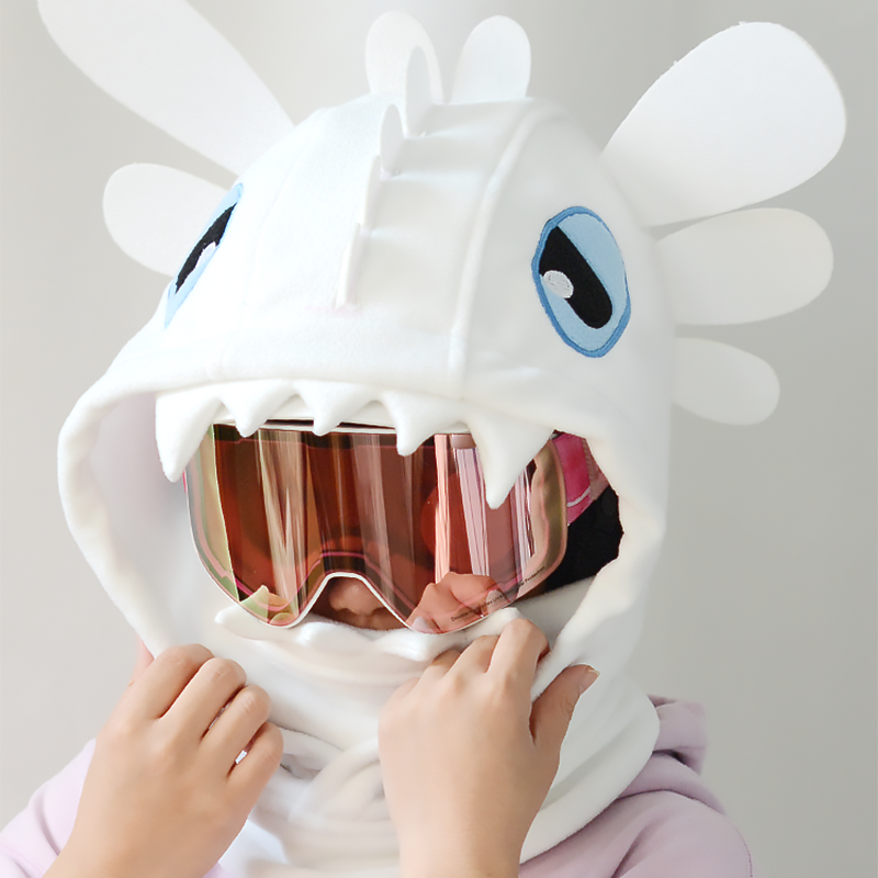 Ski Protection Helmet Hat Head Cover Brown Bear Rabbit White Bear Cartoon