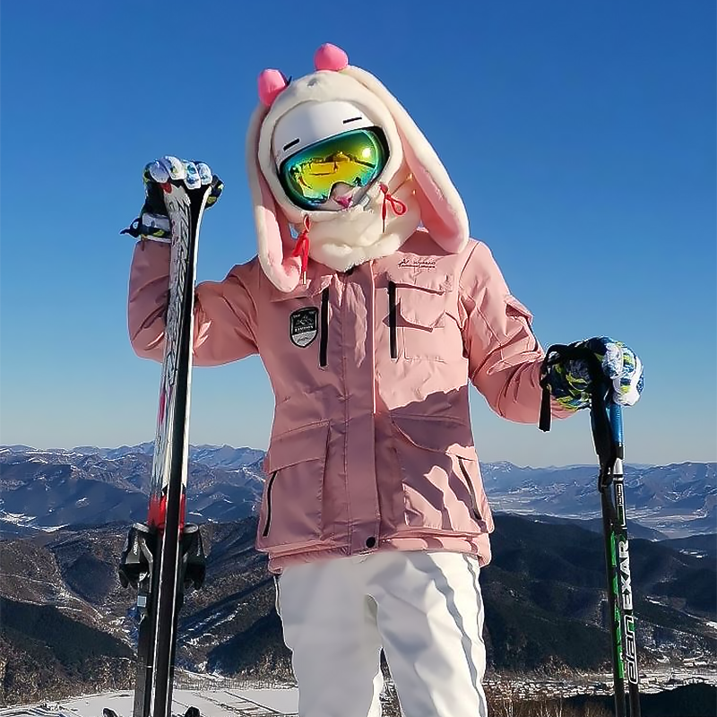 Ski Head Cover Face Mask Ski Hat Cover Decorative Ears