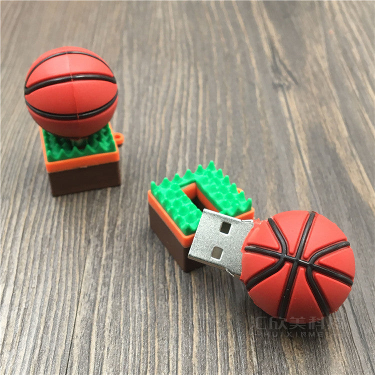 Kreative Cartoon USB-Flash-Laufwerke Runde Basketball U Disk