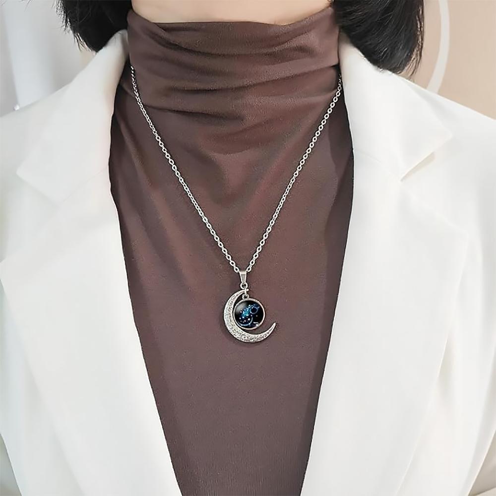 Zodiac Necklace for Women Star Sign Astrology Pendant-1