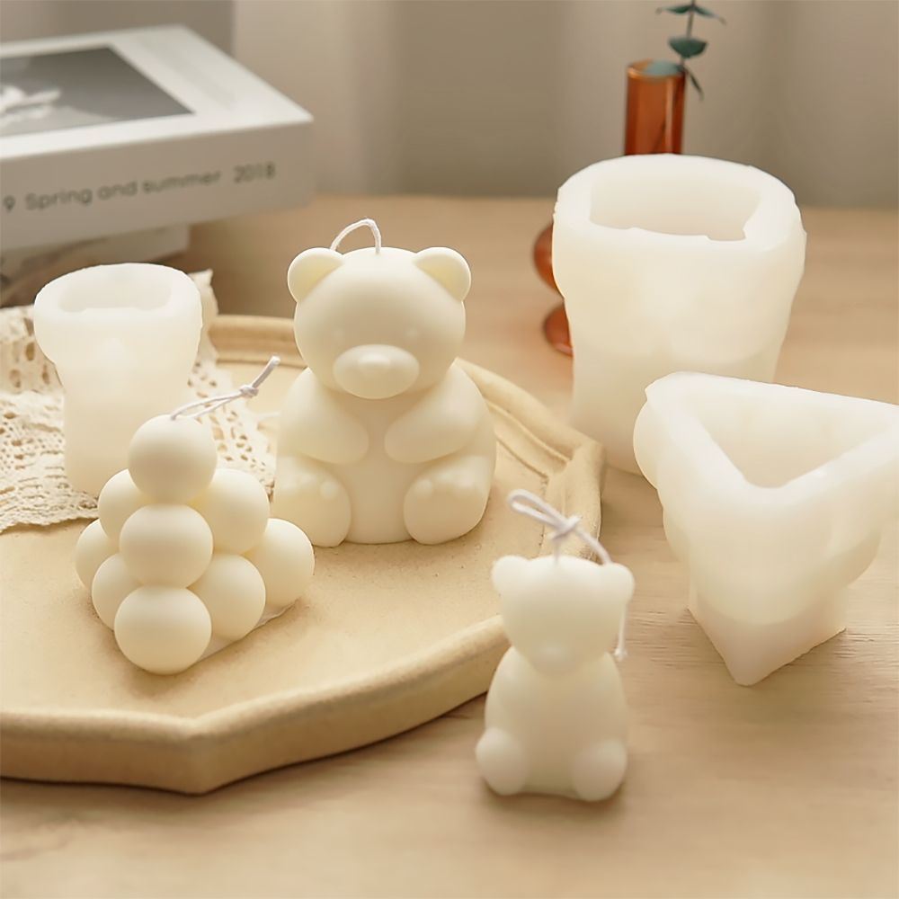 Bear Scented Candle Mold DIY Silicone Mold for Creative Gifts-1