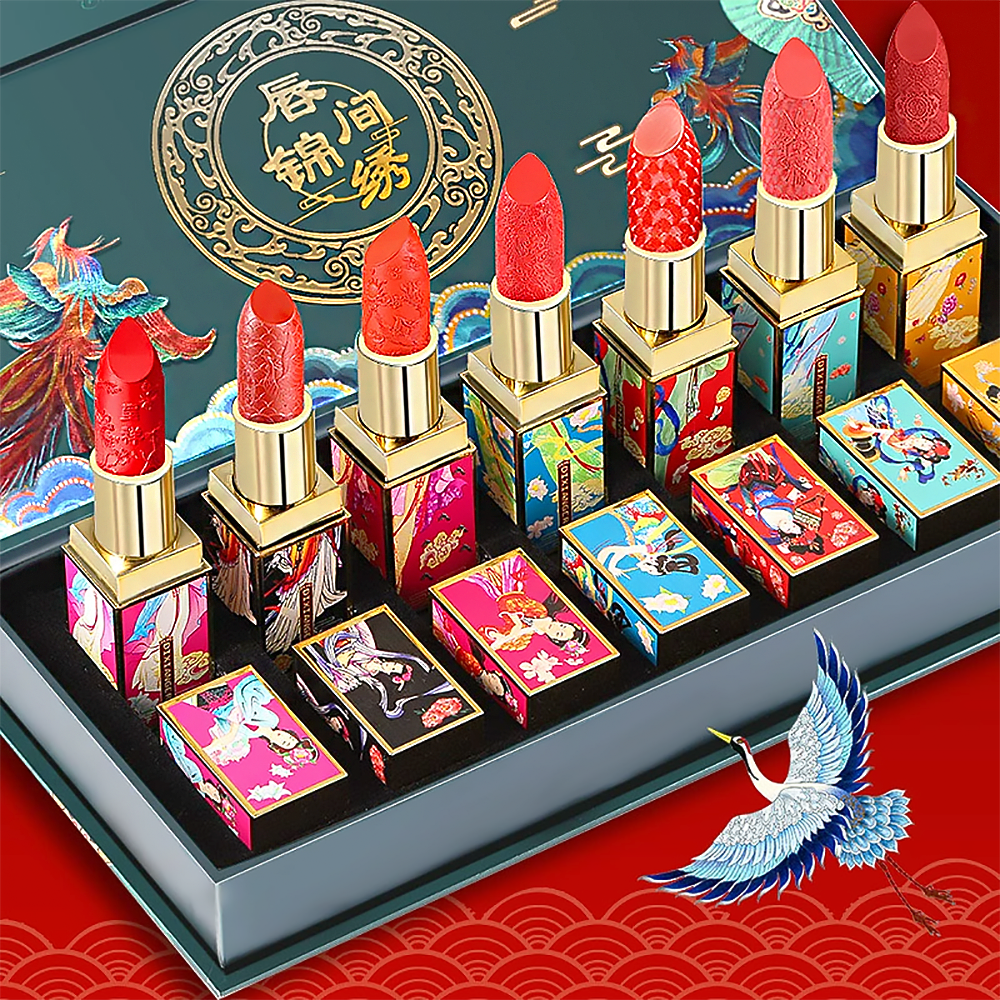 Seven Fairies Carved Lipstick Set with 7 Shades in Elegant Gift Box-2