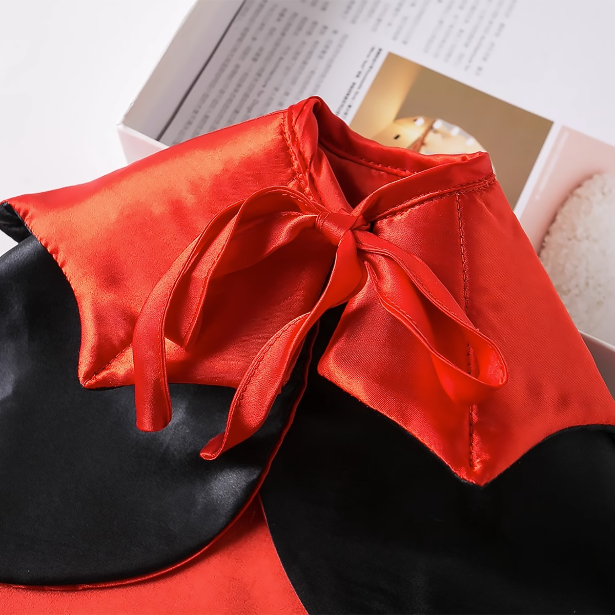 Halloween Reversible Pet Costume for Cats and Dogs Black Red Cape-4