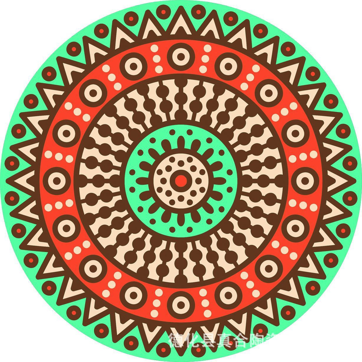 Mandala Flower Ceramic Absorbent Coaster