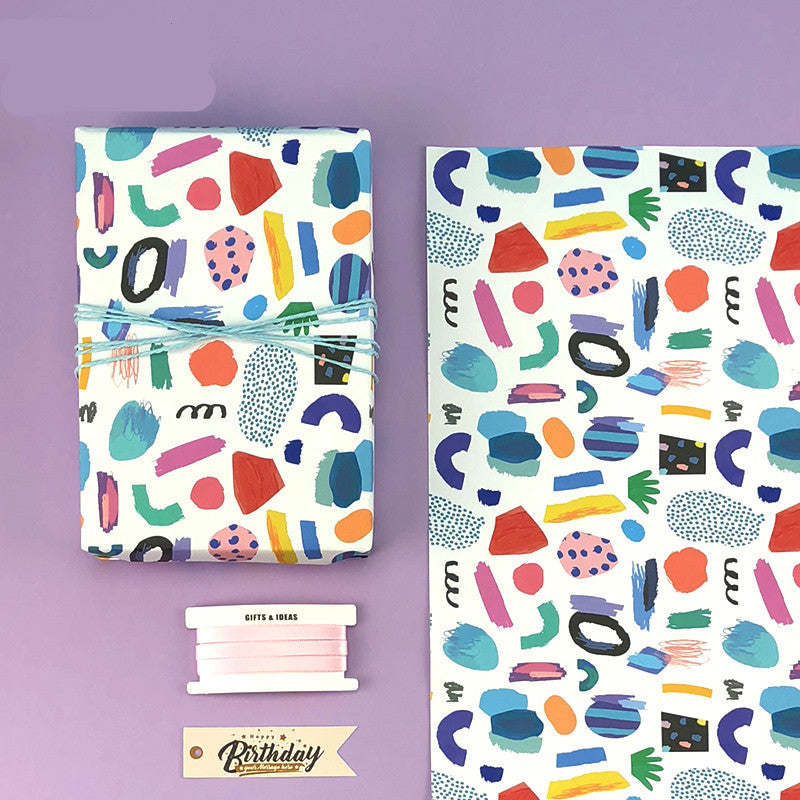 Geschenkpapier mit Cartoon-Print