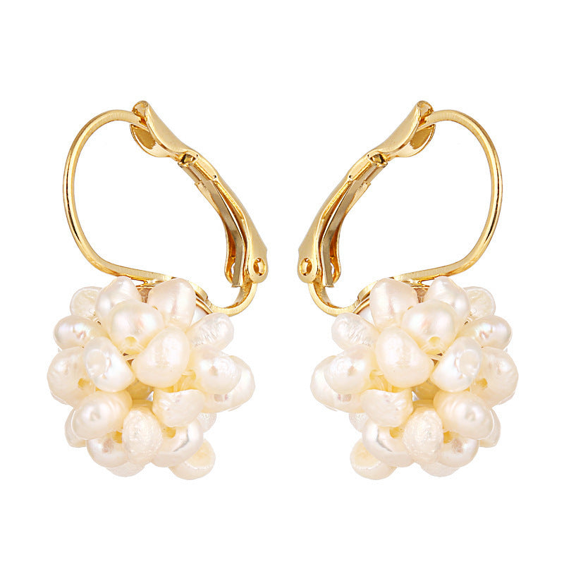 Minimalistische Ohrringe natürliche Perle 14k Ohrringe