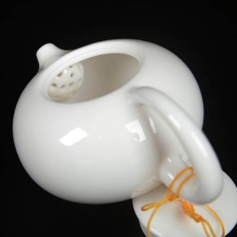 Jade porcelain handmade Shih Tzu teapot