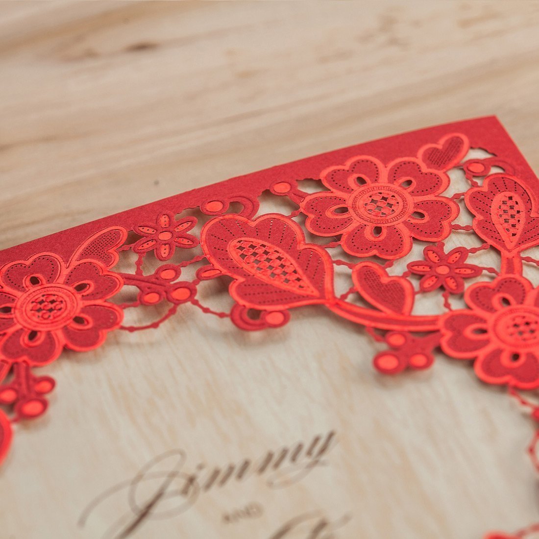 Personalized Custom Red Invitation