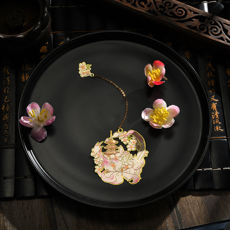 Chinesischer Stil Blume Gott klassisches Lesezeichen Lehrer -Farbgeschenk
