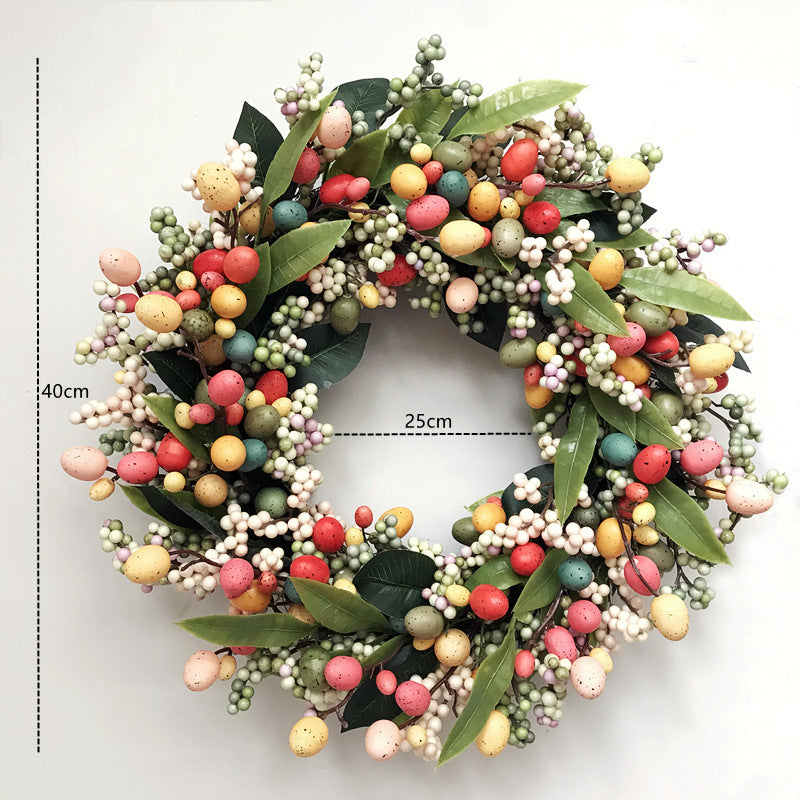 Garten-Frühlings-Wandbehang, 40 cm, Osterei-Girlande