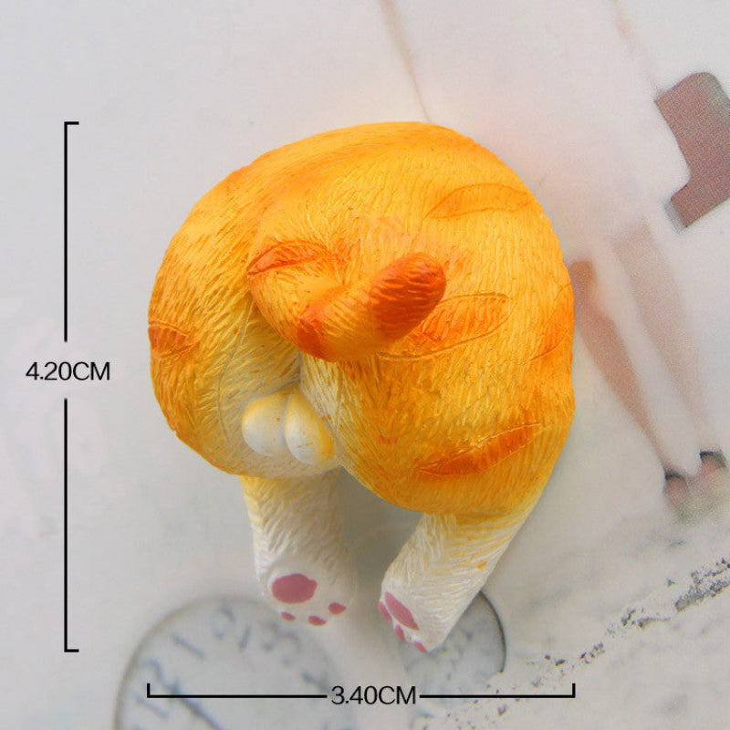 Funny Cat Butt Fridge Magnets 3D Cartoon Set-3