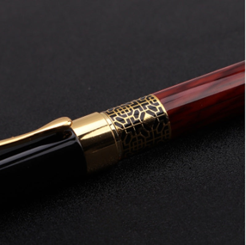 ImitationMahogany Metal Wood Grain Fountain Pen