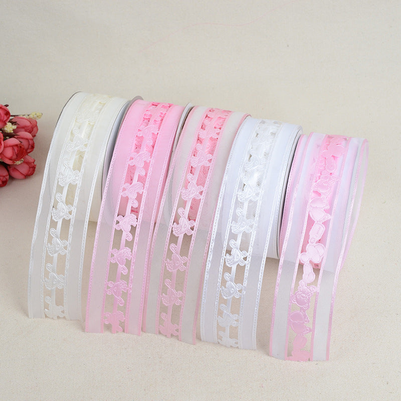 Colorful Polyester Ribbon Cake Cute Gift Wrap Ribbon