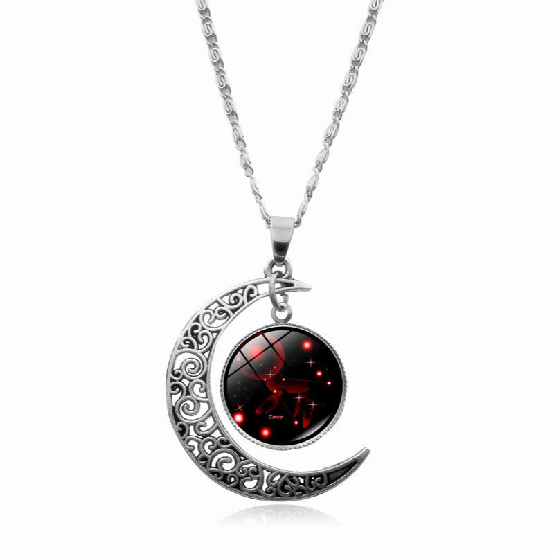Zodiac Necklace for Women Star Sign Astrology Pendant-9